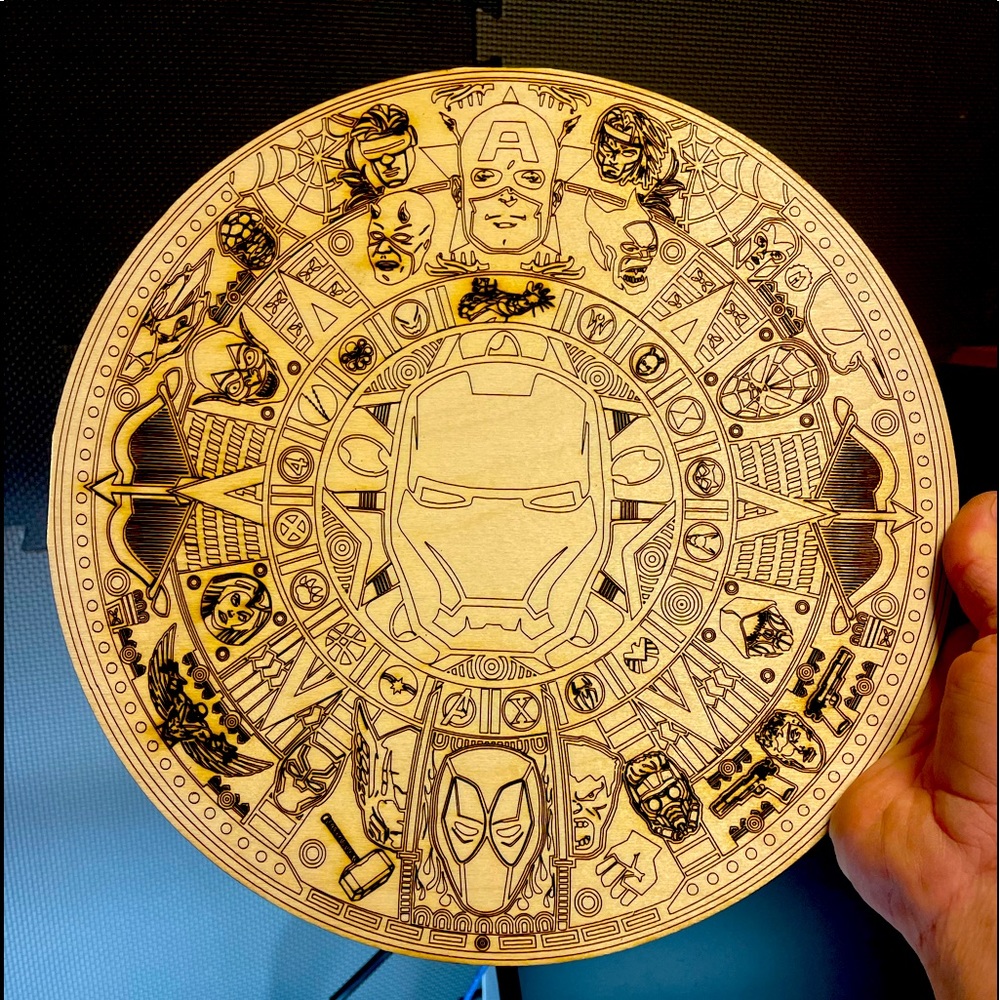 Marvel laser engraved calendar🤩